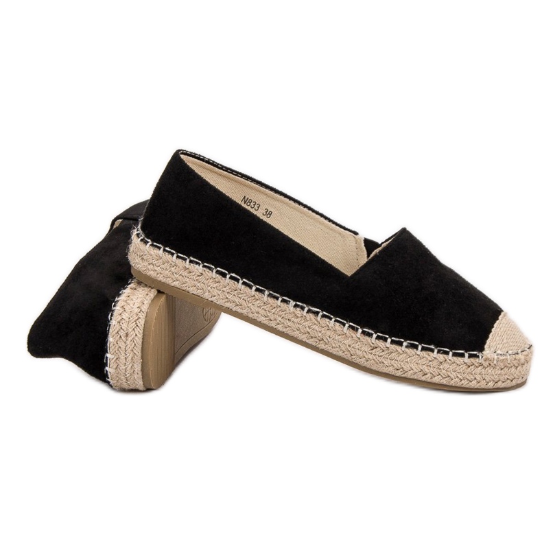 Small Swan Suede Espadrilles musta 2