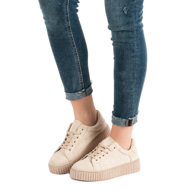 Seastar Beige Suede Creepers 1