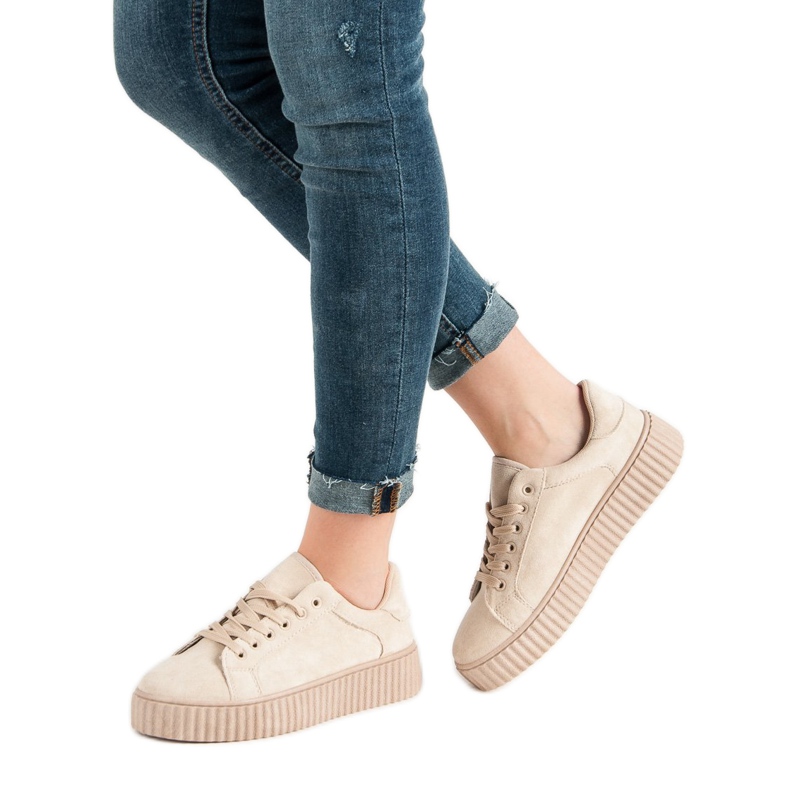 Seastar Beige Suede Creepers 2