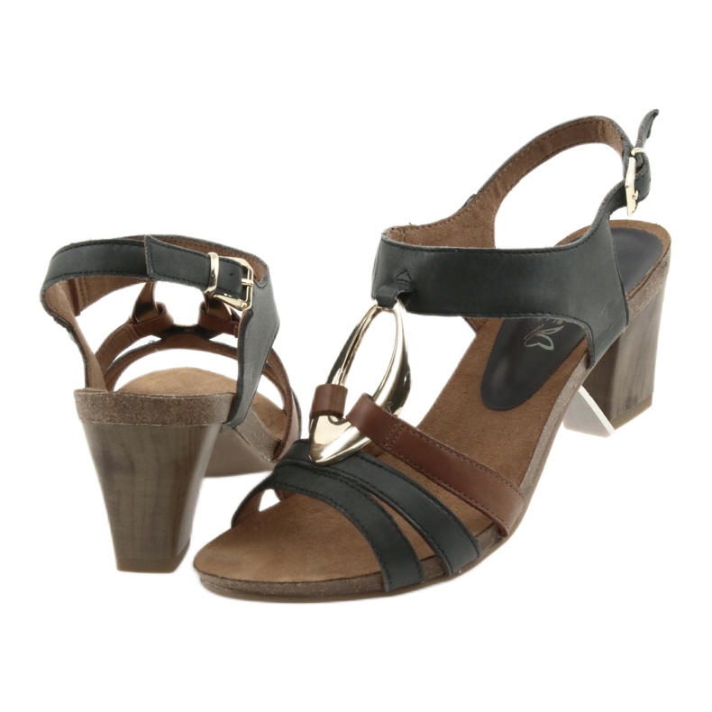 Caprice naisten sandaalit kultaiset soikeat ruskea keltainen laivastonsininen 4