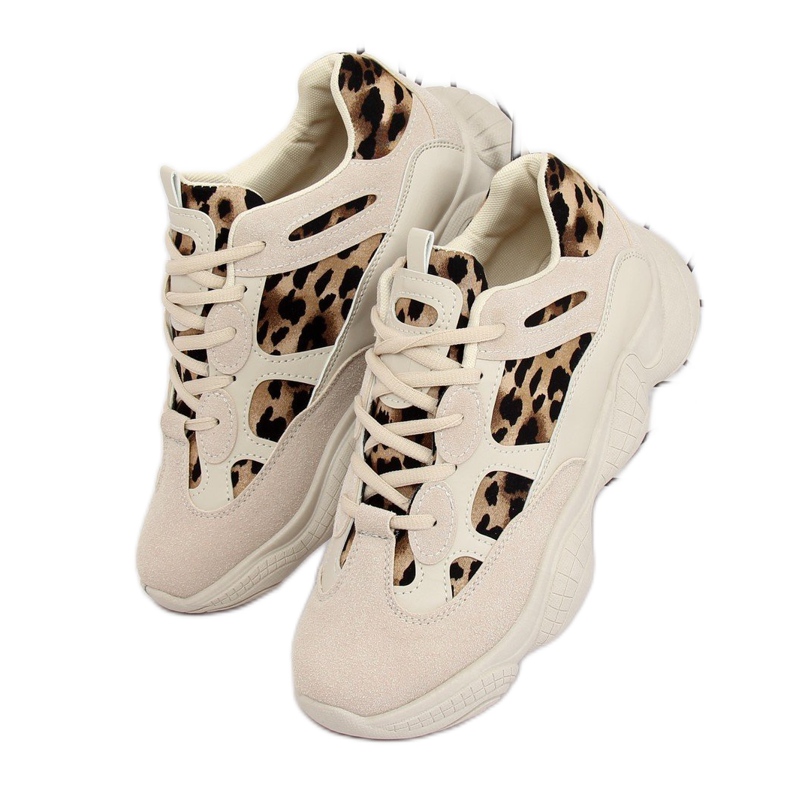 M-020 Leopardin beige-urheilukengät 2