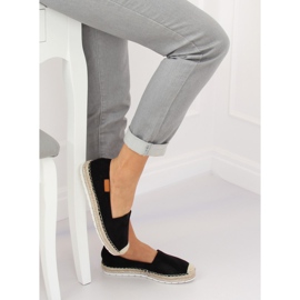 Musta RC-61 Musta mokkanahkainen espadrilli 1 Musta RC-61 Musta mokkanahkainen espadrilli 1