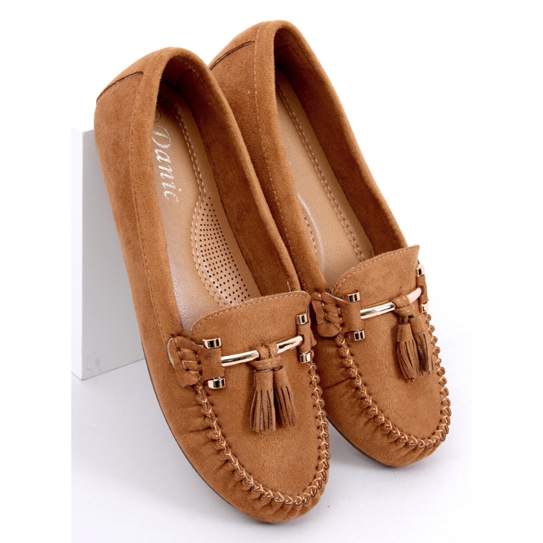 Naisten loafers kameli L7183 Camel ruskea 2