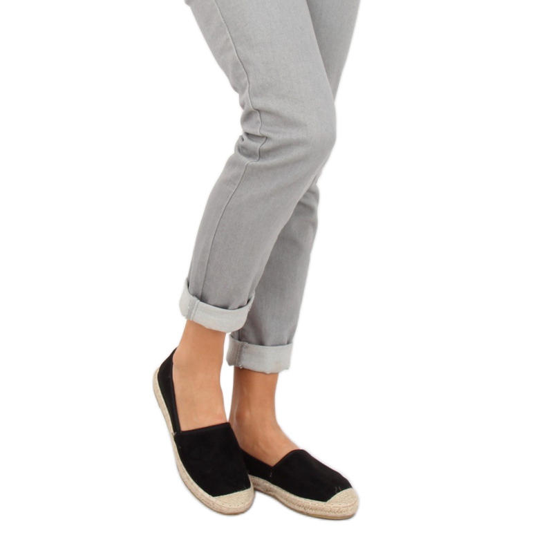 AF40 Musta, mokkanahkainen espadrilli 2 AF40 Musta, mokkanahkainen espadrilli 2