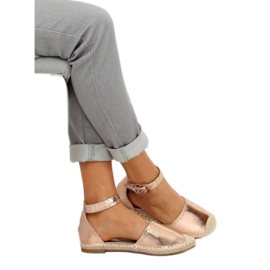 Metalliset samppanjaespadrillit CF-1K215 Samppanja vaaleanpunainen 1