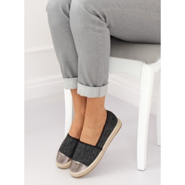 Musta kangas espadrilles A-9267 Musta 1