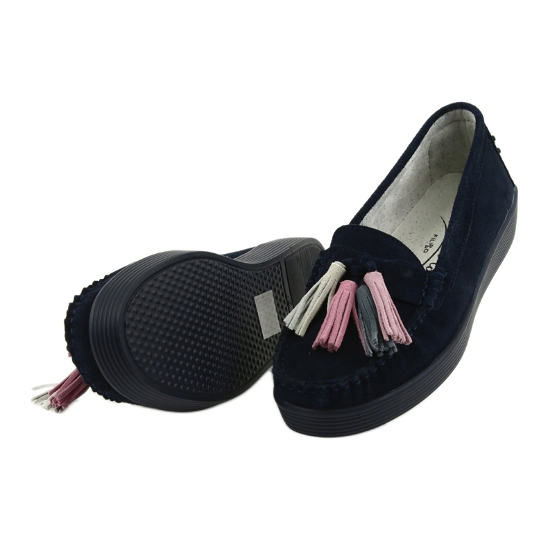 Naisten mokkanahkaiset filippo 661 navy blue tummansininen 5