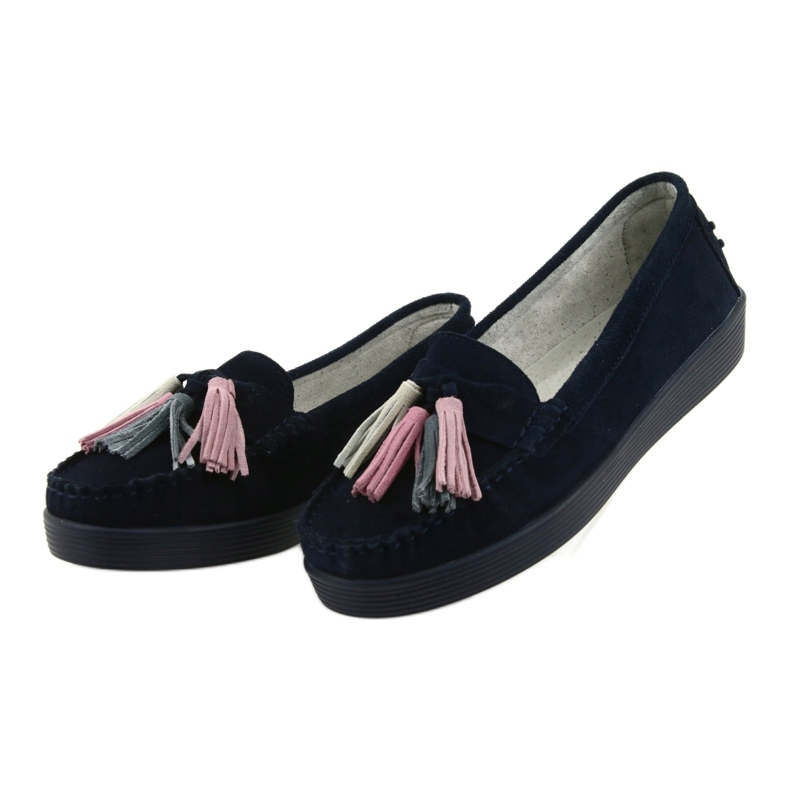 Naisten mokkanahkaiset filippo 661 navy blue tummansininen 3