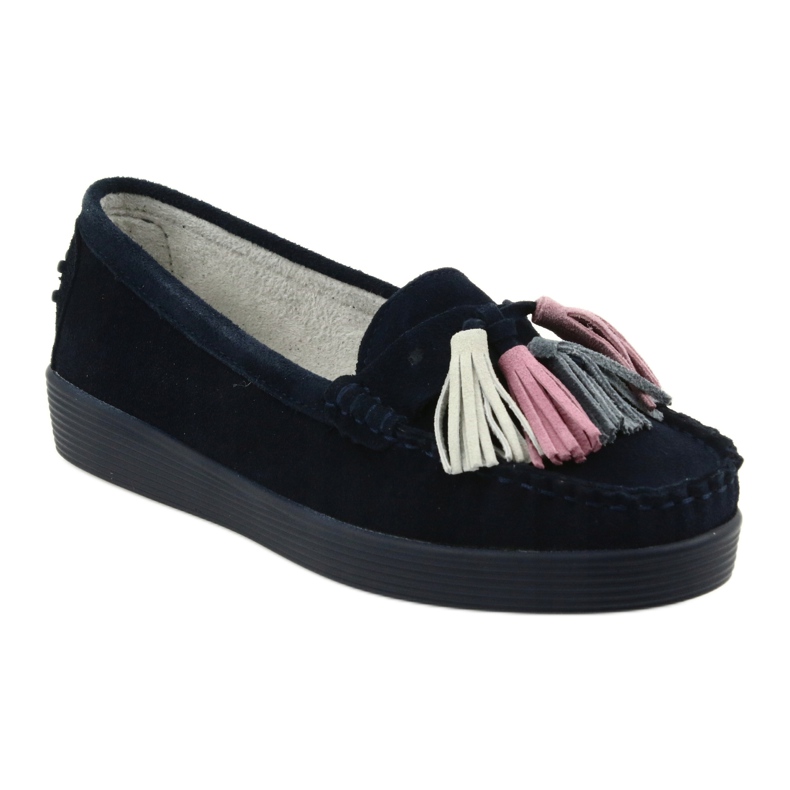 Naisten mokkanahkaiset filippo 661 navy blue tummansininen 1