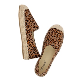 Naisten espadrilles leopard 180-5 Leopard ruskea monivärinen 1