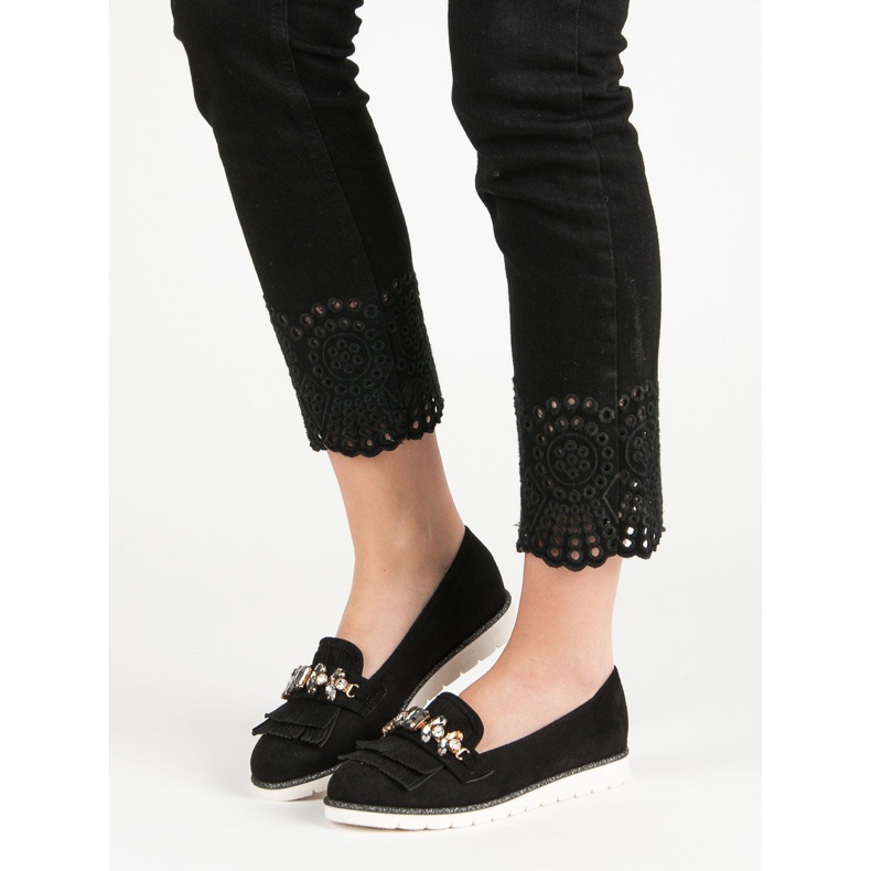 Lucky Shoes Mokasiinit koristeilla musta 2