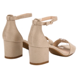 Ch. Creation Klassiset sandaalit baarissa ruskea 2