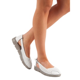 Filippo Nahka balerinat valkoinen 1