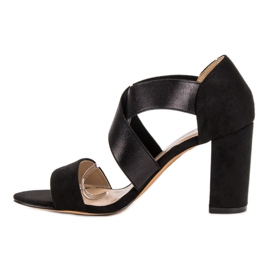 Super Mode Mustat korkokengät sandaalit 1