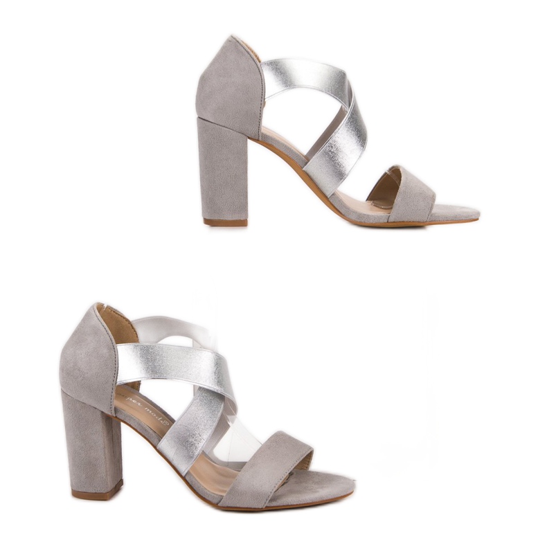 Super Mode Harmaat korkokengät sandaalit 1