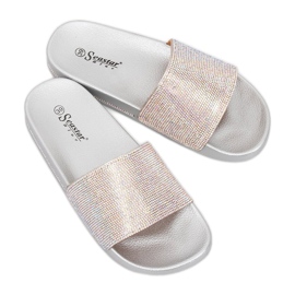 Hopeatossut, joissa kuutio zirkonia BG21P Hopea harmaa 1