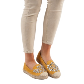 Small Swan Suede Espadrilles koristeilla keltainen 1