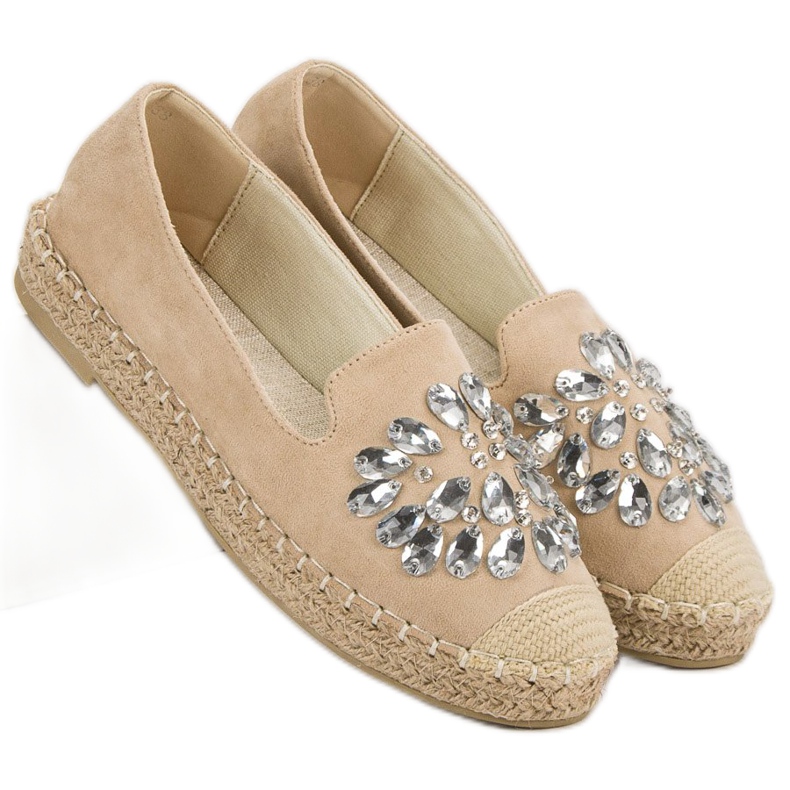 Small Swan Suede Espadrilles koristeilla ruskea 1