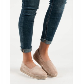 Small Swan Beige mokkanahkaiset espadrillit 2
