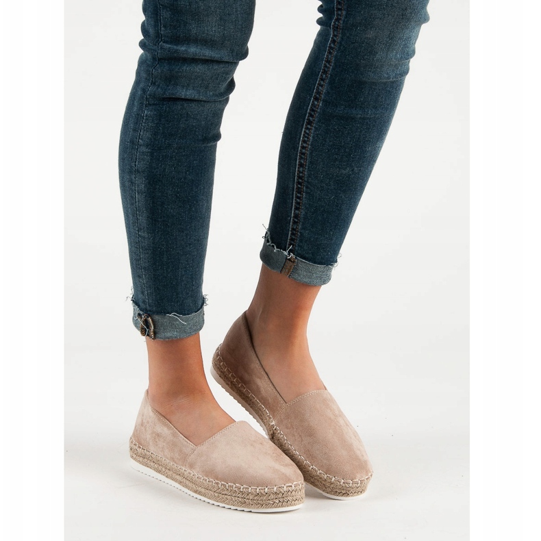 Small Swan Beige mokkanahkaiset espadrillit 2