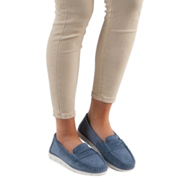 VINCEZA nahkasaappaat sininen 1