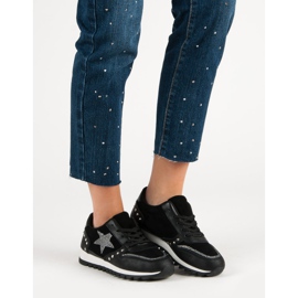 Urheilujalkineet kristalleilla musta 1