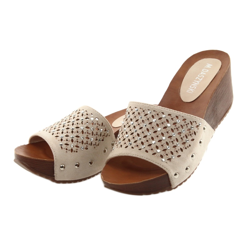 M.Daszyński Beige tossut Daszyński SA144-6, kuutio zirkonia 3