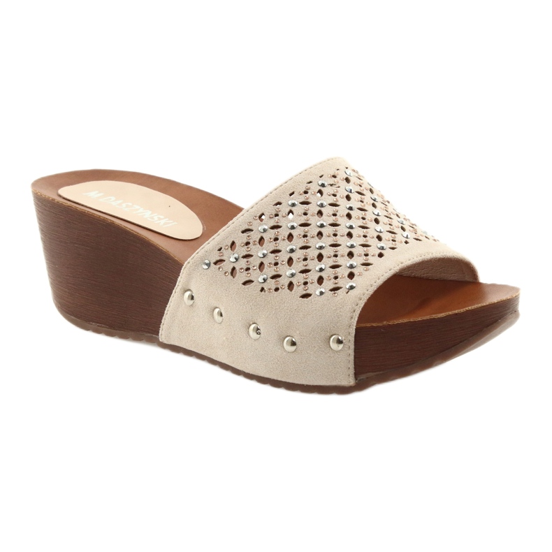 M.Daszyński Beige tossut Daszyński SA144-6, kuutio zirkonia 1