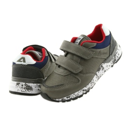 American Club -urheilukengät nahkainen pohjallinen harmaa punainen laivastonsininen 4