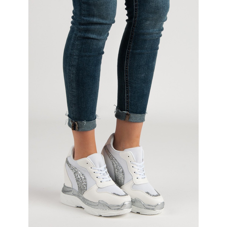 Valkoiset lenkkarit glitterillä VICES valkoinen 1