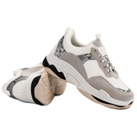 Valkoiset lenkkarit, joissa on kuvio musta ruskea 1