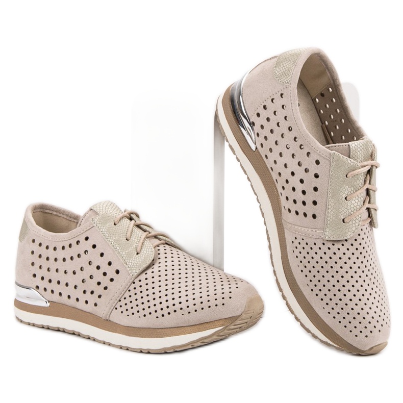 Aclys Avoin beige brogues ruskea keltainen 1