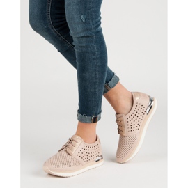 Aclys Avoin vaaleanpunainen brogues ruskea 1