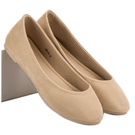 Beige mokkanahka VICES -ballerinat 1