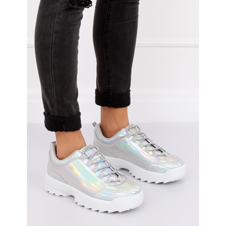 Hopeiset holografiset urheilukengät 82017 Hopea harmaa 1