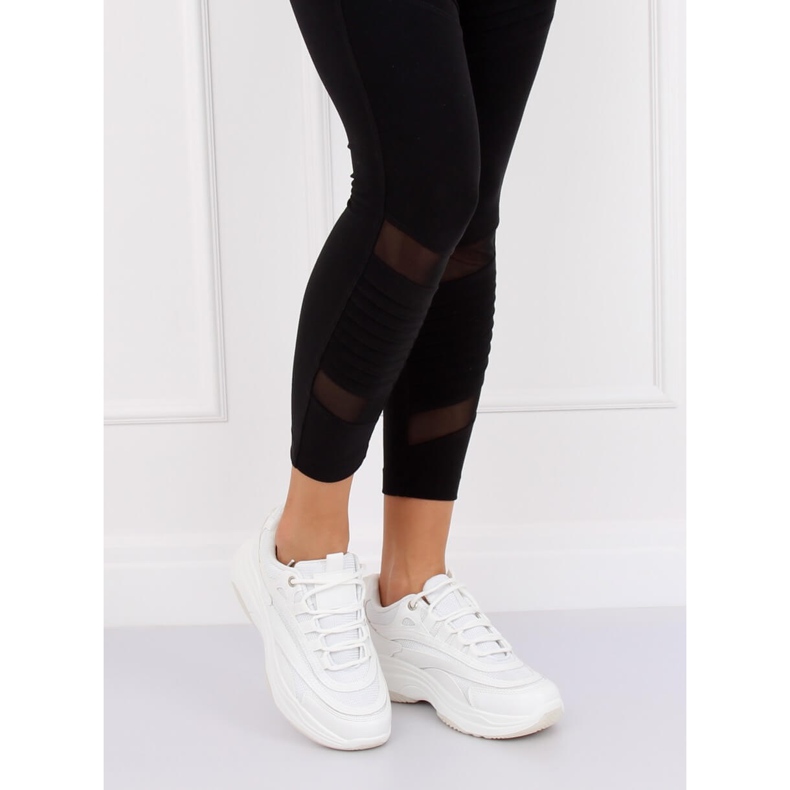 Valkoiset naisten urheilukengät B0-15 Valkoinen 2