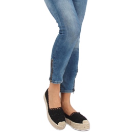 Mustat pitsi -espadrillit A8692 Musta 1