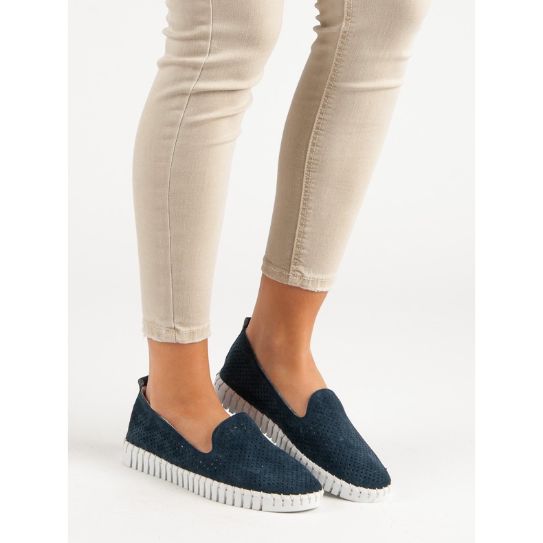 Filippo Navy Leather Lords sininen tummansininen 2