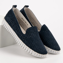 Filippo Navy Leather Lords sininen tummansininen 1
