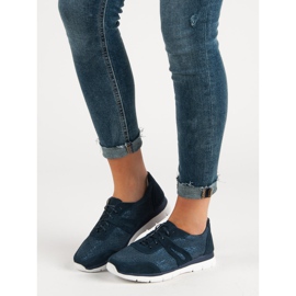 Filippo Tummansiniset nahkaiset urheilukengät sininen 2