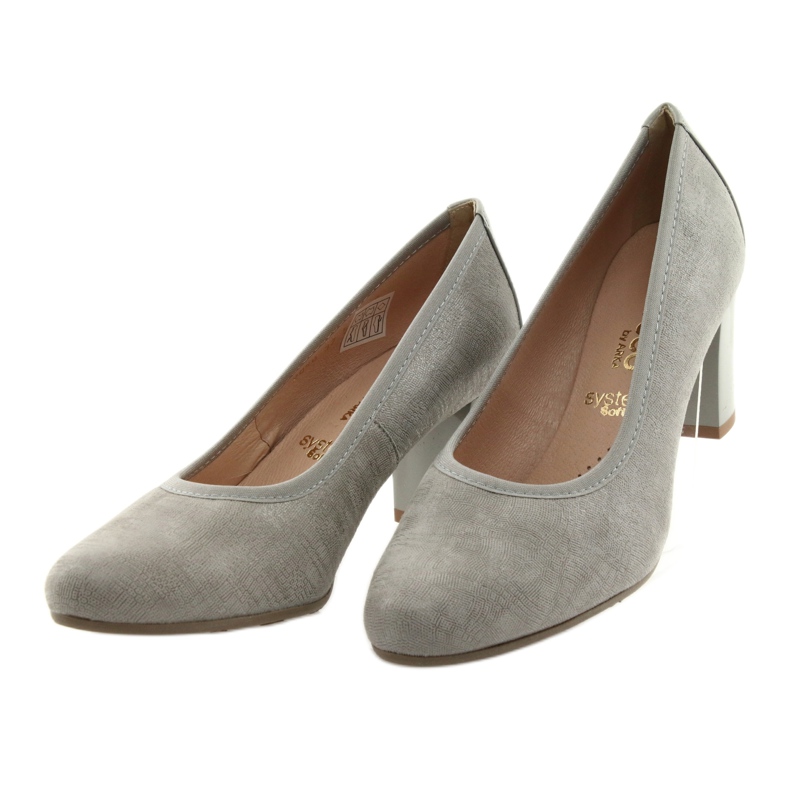 Arka Ark pumppaa naisten nahkaa joustava pohja 5137 harmaa 3