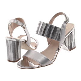 Naisten sandaalit Gamis 3390 -hopeassa harmaa 4