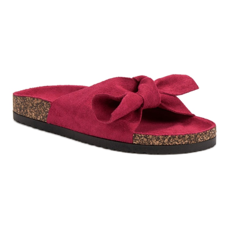 VINCEZA -tossut, joissa rusetti vaaleanpunainen 1