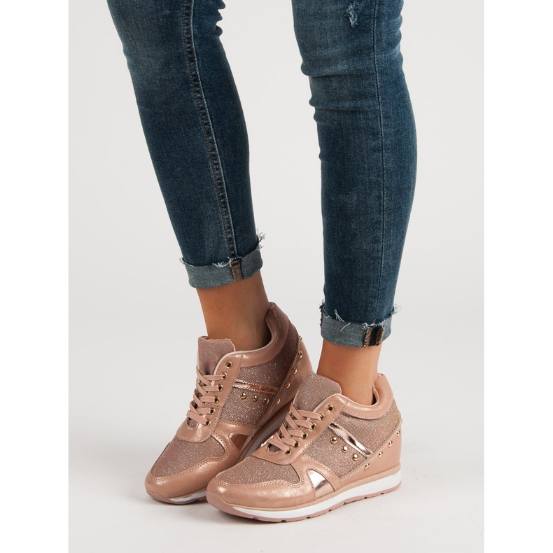 Cm Paris Vaaleanpunaiset lenkkarit tekojalokivillä vaaleanpunainen 2