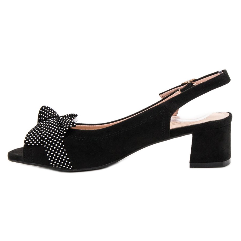 Filippo Mokkanahkaiset sandaalit jousella musta 2