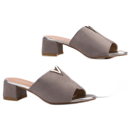 VINCEZA mokkanahkatossut harmaa 2