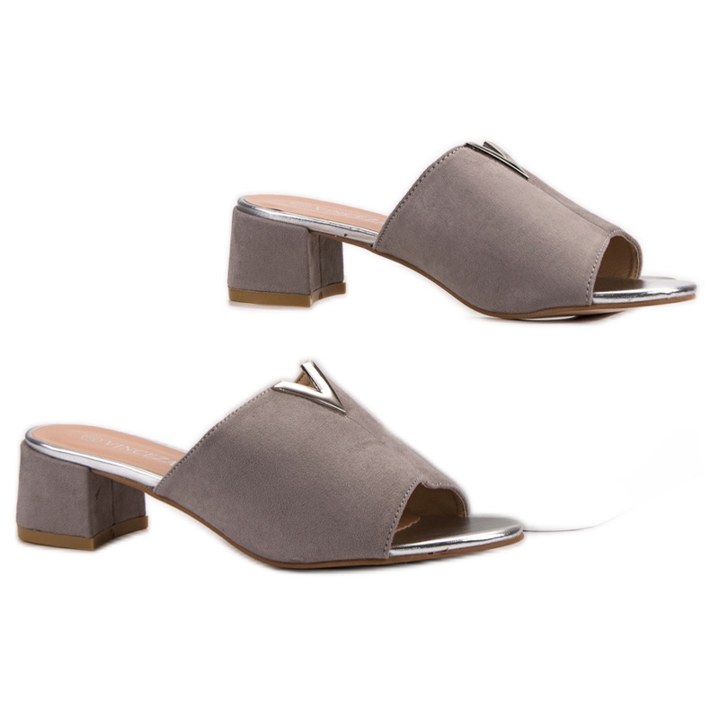 VINCEZA mokkanahkatossut harmaa 2