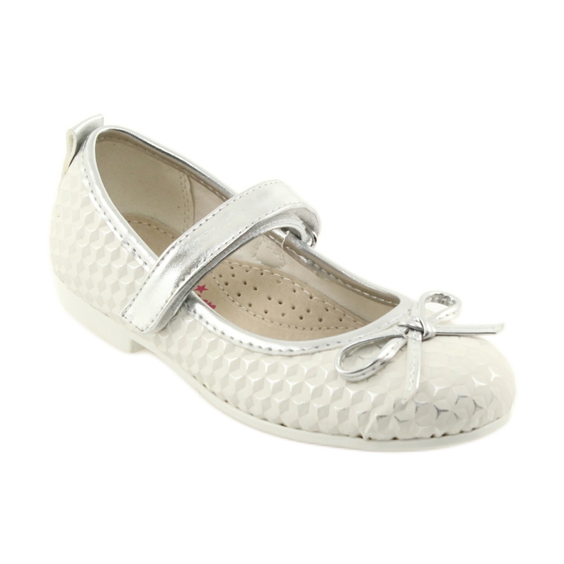 American Club GC16 velcro ballerinat valkoinen harmaa 1