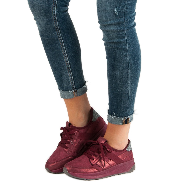 Ideal Shoes Liukastettavat urheilukengät punainen 1