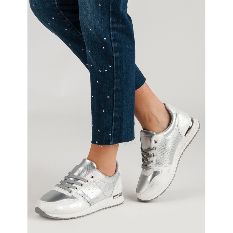 Jumex Hopeiset urheilukengät harmaa 2